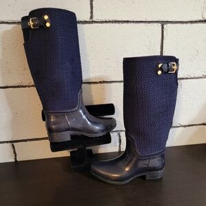 Tommy Hilfiger Navy  Rain Boots Sz 6